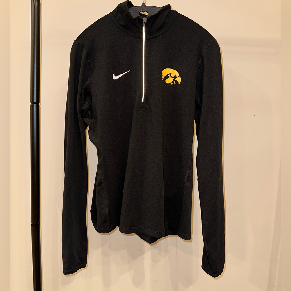 NIKE l Zip Up Mock Neck | Black Activewear Track Jacket Women's Size M |Gym look